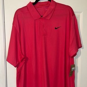 NWT Nike Men's DRI FIT Pink Polo Shirt XXL
NEW!
